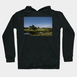 Alnwick Castle reflected in the River Aln Hoodie